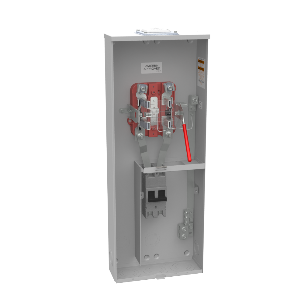 Milbank U3791N-RXL-200-5T9-AMS Meter-Main 200A W/Circuit Breaker Heavy ...