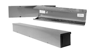 Two wireway examples, the top with the cover removed to show the interior, the bottom with the cover in place. Two wireway examples, the top with the cover removed to show the interior, the bottom with the cover in place.
